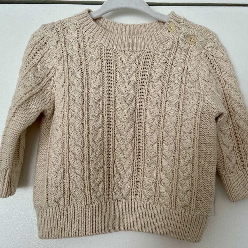 Gap Baby Cable Knit Sweater - 3-6M - Beige
